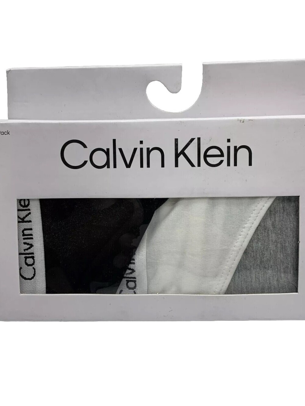 Calvin Klein Women's Carousel Logo Cotton Stretch Thong Panties Size L 3 Pack